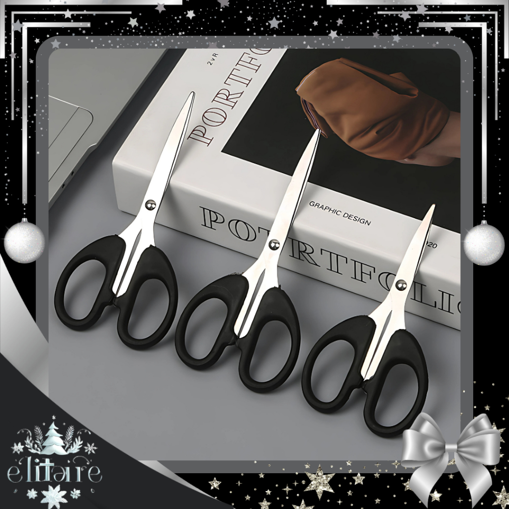 

ELITAIRE Gunting Kantor Rumah Tangga Serbaguna Scissors / Alat Pemotong Kertas Multifungnsi / Gunting Stainless Steel Alat Pemotong Serbaguna Pemotong Kertas Plastik/ Gunting kertas biasa/ Gunting kecil kertas