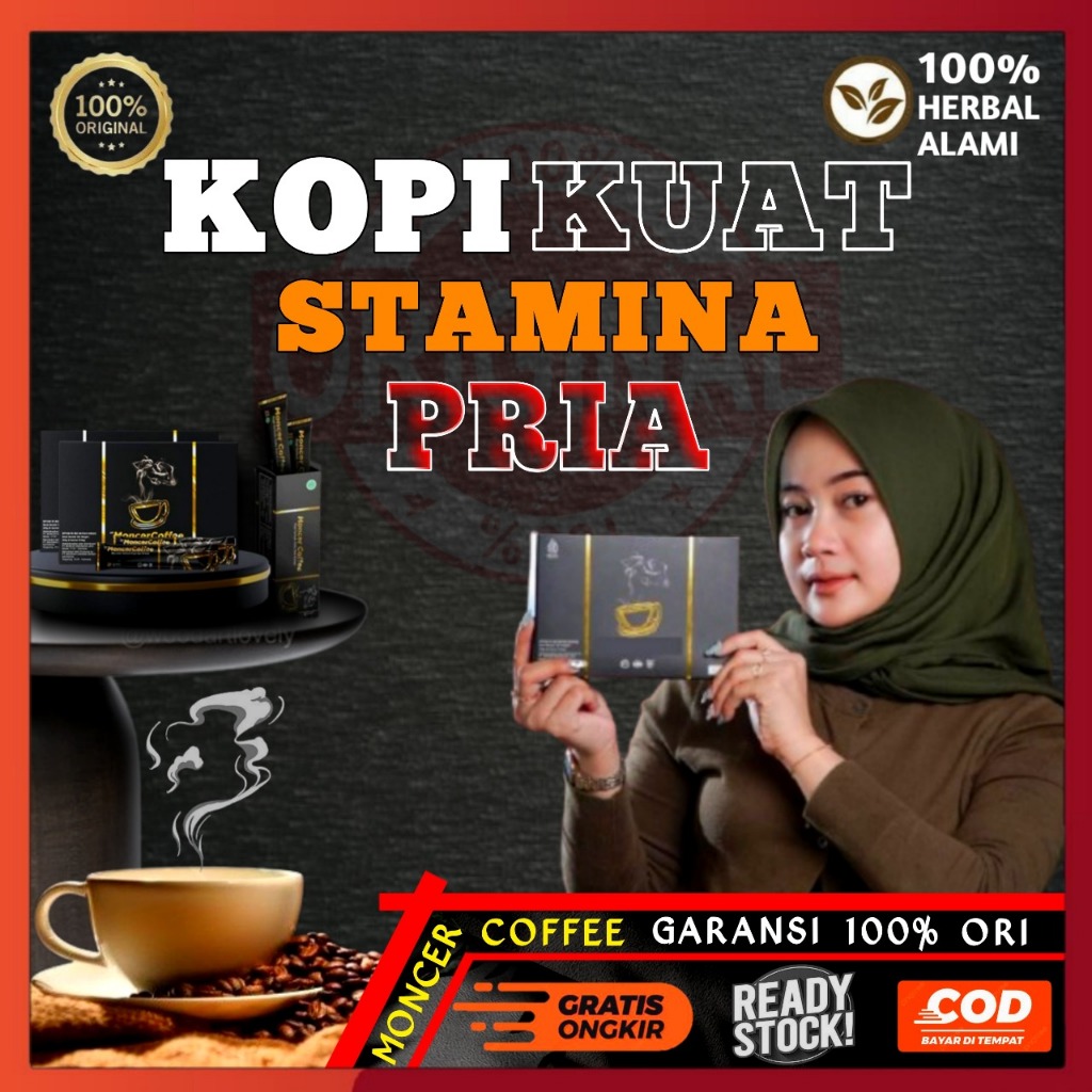 

CoffeeMonceerr Original Kopi Stamina Pria Kuat Dan Tahan Lama 1 Box 8 Sachet Segelas Bikin Puas BPOM