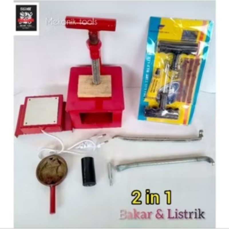 SEPAKET TAMBAL BAN LISTRIK 2IN1 TAMBAL BAN TUBLESS KOMPON TAMBAL BAN