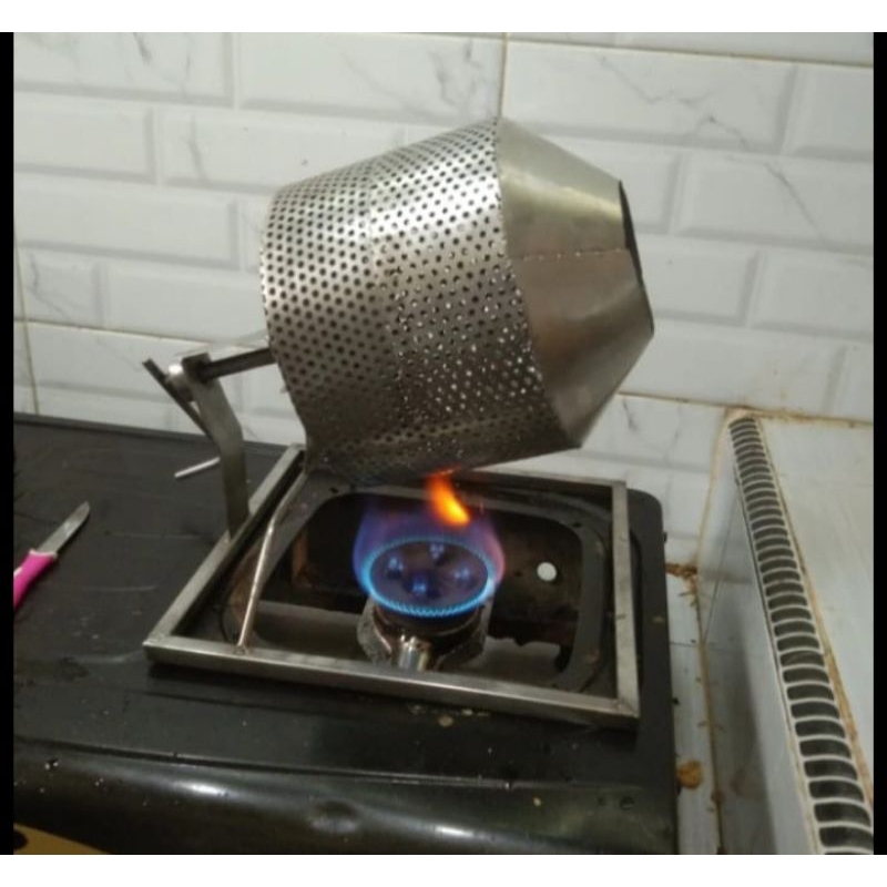 alat oven kopi manual stainless