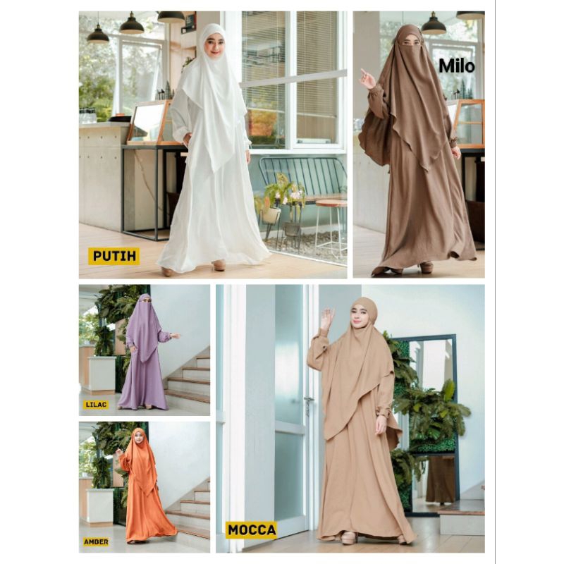 Gamis Syar'i Muslim plus Niqob | Kamila Gamis Syar'i