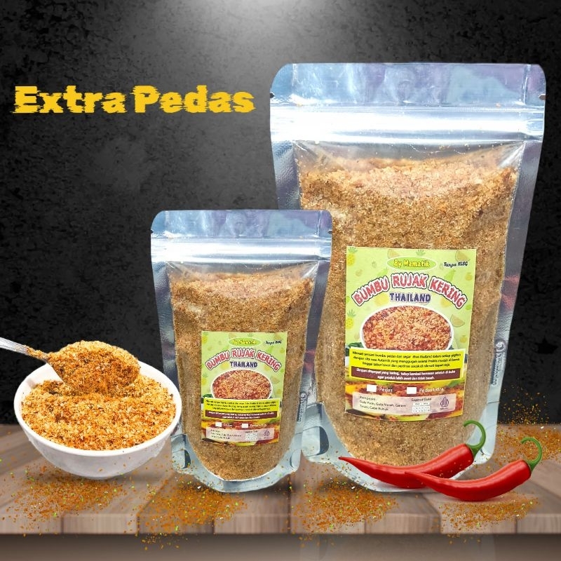 

Sambal Rujak Bangkok Pedas Manis Asin Gurih / Bumbu Tabur Buah Jambu Mangga Muda Thailand Instan