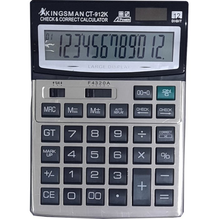 

ATT - Kalkulator KINGSMAN CT-912K 12 Digit Angka - Calculator Counter Machine