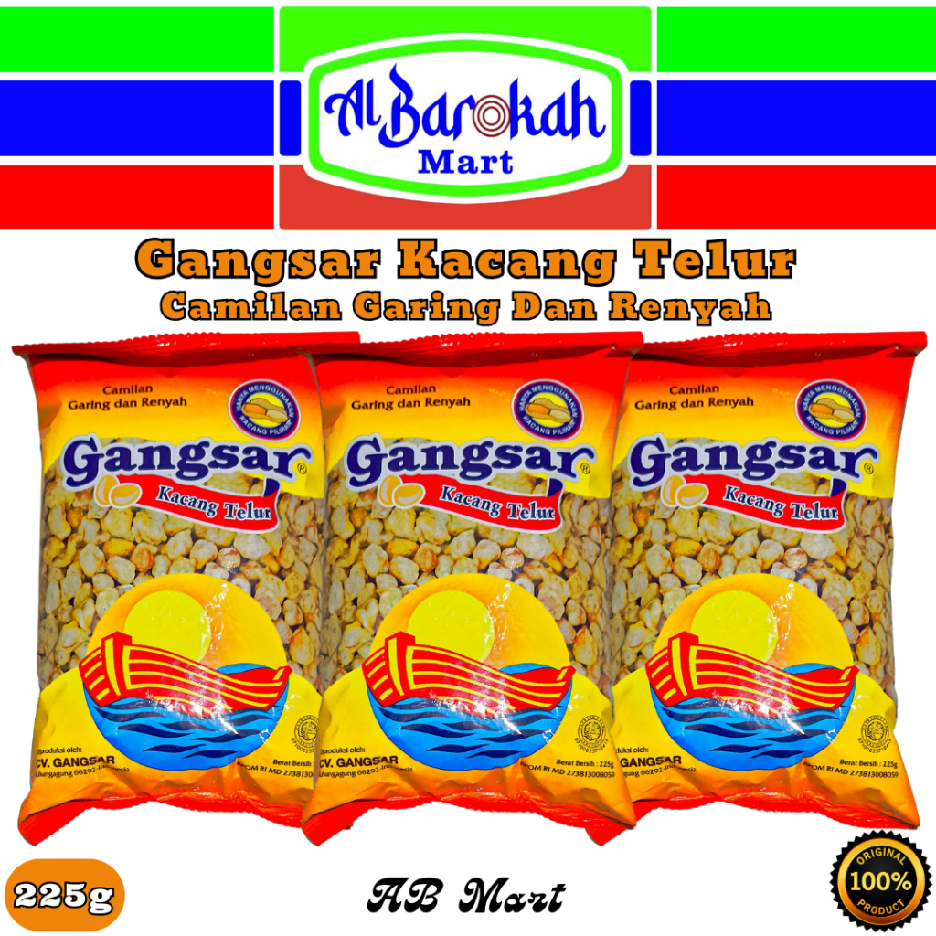 

Gangsar Kacang Telur 225g Camilan Garing Dan Renyah