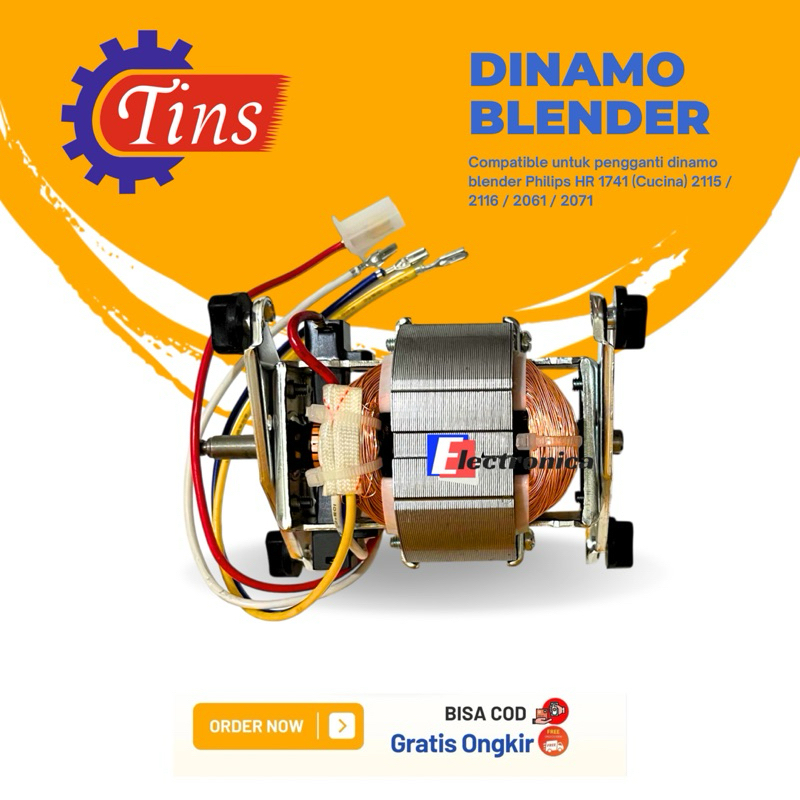 DINAMO BLENDER PHILIP TINS HR 2115 2116 2061 2071 / MESIN MOTOR BLENDER PHILIP GULUNGAN MIX