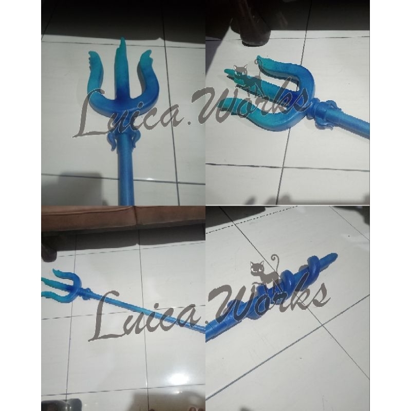 Gawr Gura Trident Props Tongkat Gura Cosplay