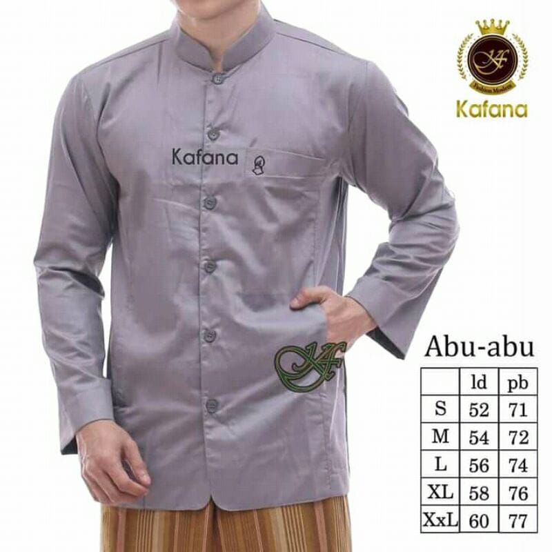 baju Koko kafana tangan panjang baju jasco polos saku samping kafana terompah hibah semi jas koko ba