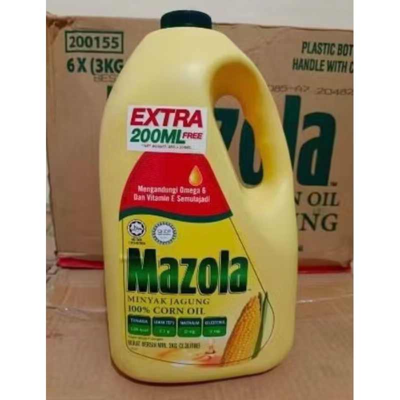

Mazola Corn Oil 3.3 liter bonus 200ml/ Minyak Jagung ed 2026