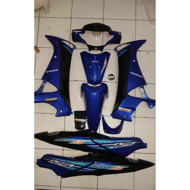 Cover body halus full set supra wave hitam biru honda supra old 125 wave thailand