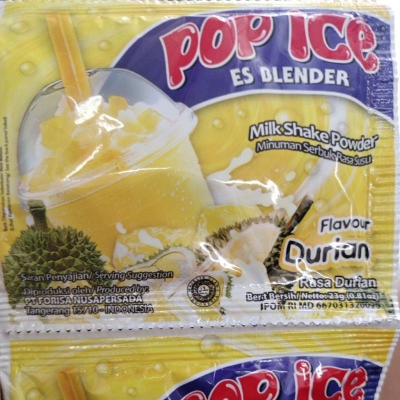 

Pop Ice Es Blender Milk Shake Powder Rasa Durian