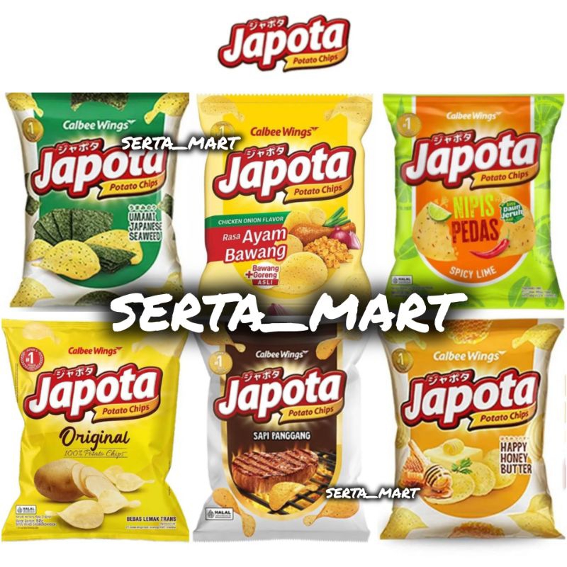 

Japota Keripik Kentang 68gr - Japota Original / Honey Butter / Ayam Bawang / Sambal Bawang / Seaweed