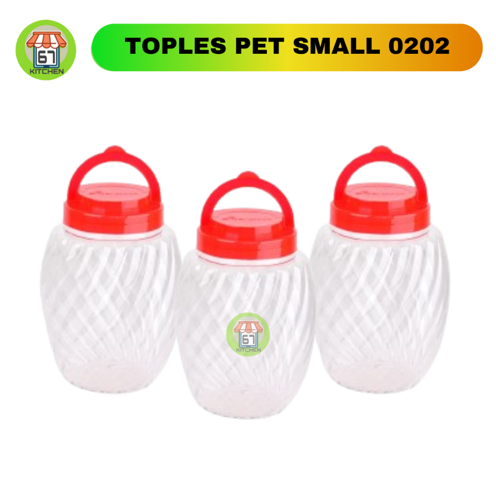 Toples Makanan Plastik Food Container Toples Jajanan Jadul Toples Kue Kering Kecil