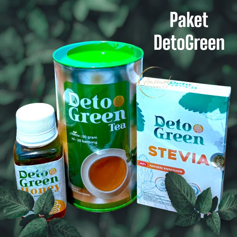 

DetoGreen Paket DetoGreen Tea, Honey, Stevia 1 Paket Pembersih Usus Lambung 100% Sehat