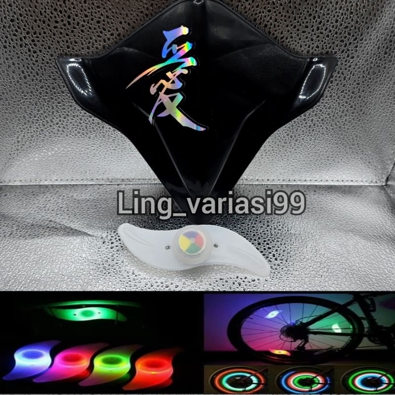 Lampu Ban Sepeda / Lampu Jari-Jari Sepeda LED / Lampu Hias Sepeda plus visor speda BMX stiker kenjie