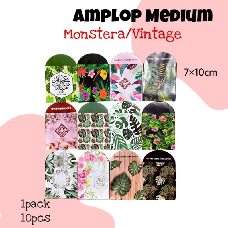 

Amplop Medium Monstera/Vintage Motif Bunga/isi 1pcs/Amplop MEDIUM VINTAGE/MONSTERA/Bisa pilih motif