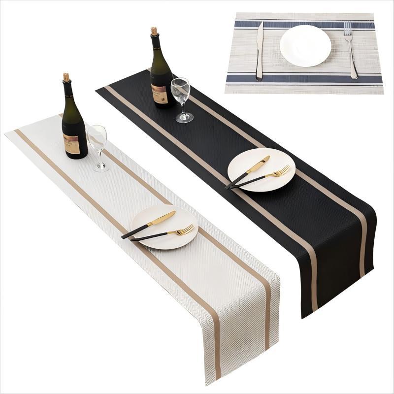 Table Runner Meja Makan Table Runner Panjang Table Runner Dekorasi Meja Simple Pvc Taplak Meja