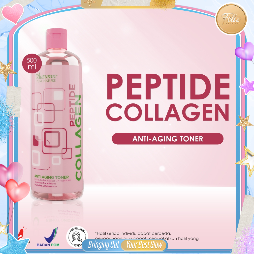* FELIZ * AUTUMN Peptide Collagen Anti-Aging Toner (Pink) 500ml