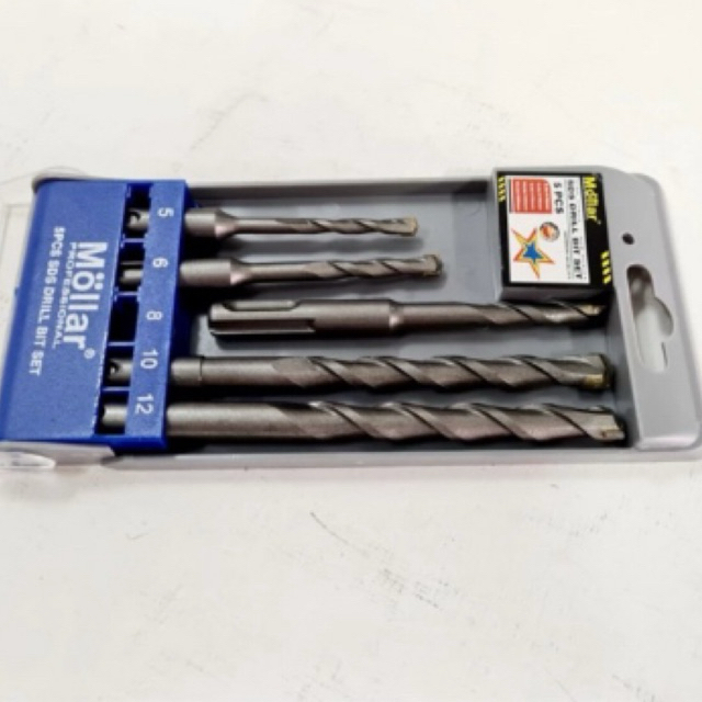 MATA BOR MOLLAR SDS DRILL BIT SET 5 PCS UNTUK BOR BETON DAN TEMBOK