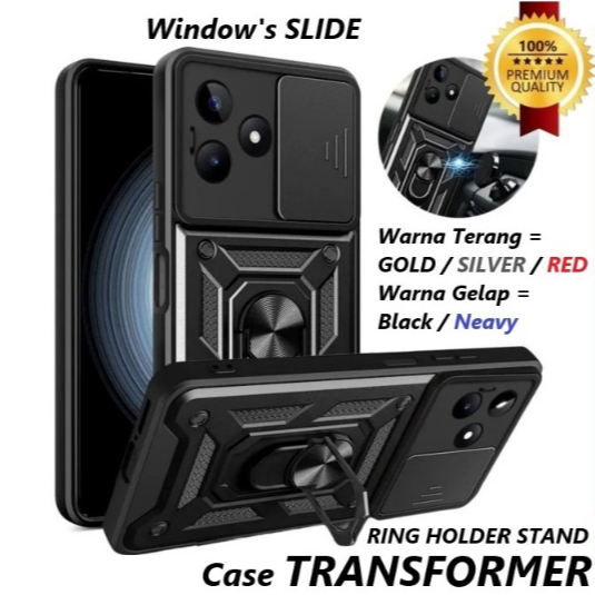 CASE HARDCASE TRANSFORMER SLIDE CAMERA REALME NOTE C71 C75 60 50 C67 C65 C63 C55 C51 C51 NFC C33 C31