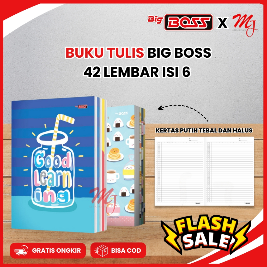 

(6 pcs) Buku Tulis Besar Big Boss 42 Lembar