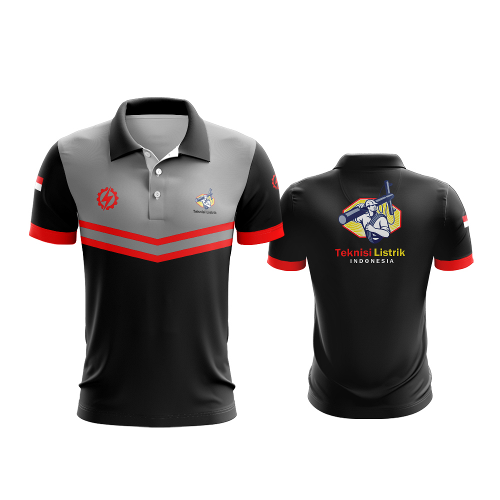 Baju Teknisi Listrik | Baju Seragam Teknisi Listrik | Kaos Jersey PLN Perusahaan Listrik Negara