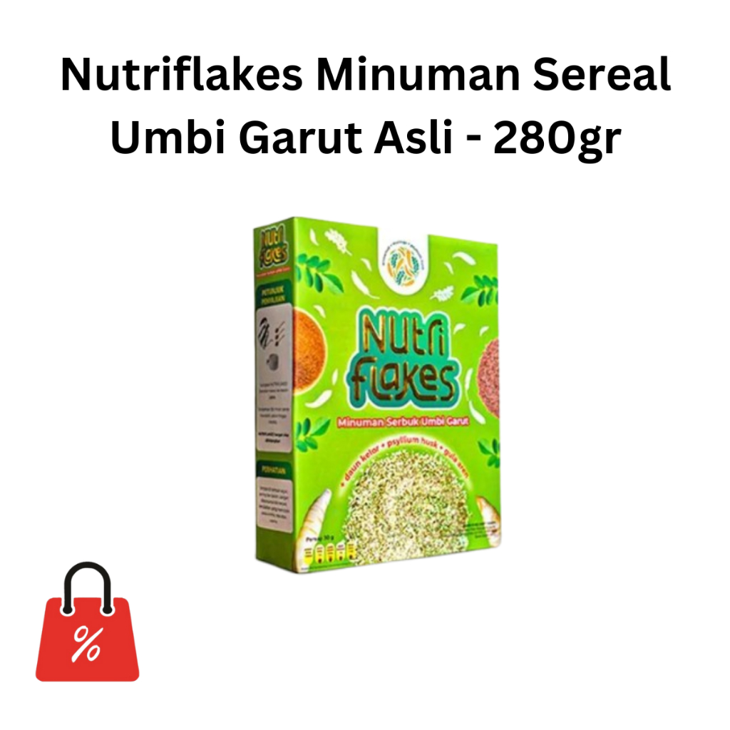 

Nutriflakes Minuman Sereal Umbi Garut Asli Terapi Asam Lambung Maag Kronis Sumber Vitamin & Serat