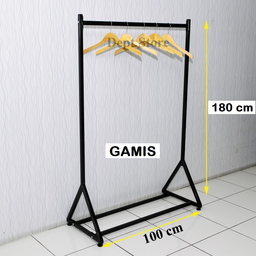Rak Gamis 180 cm Gantungan Baju Minimalis Gawangan - Gawang Baju Celana Gitar
