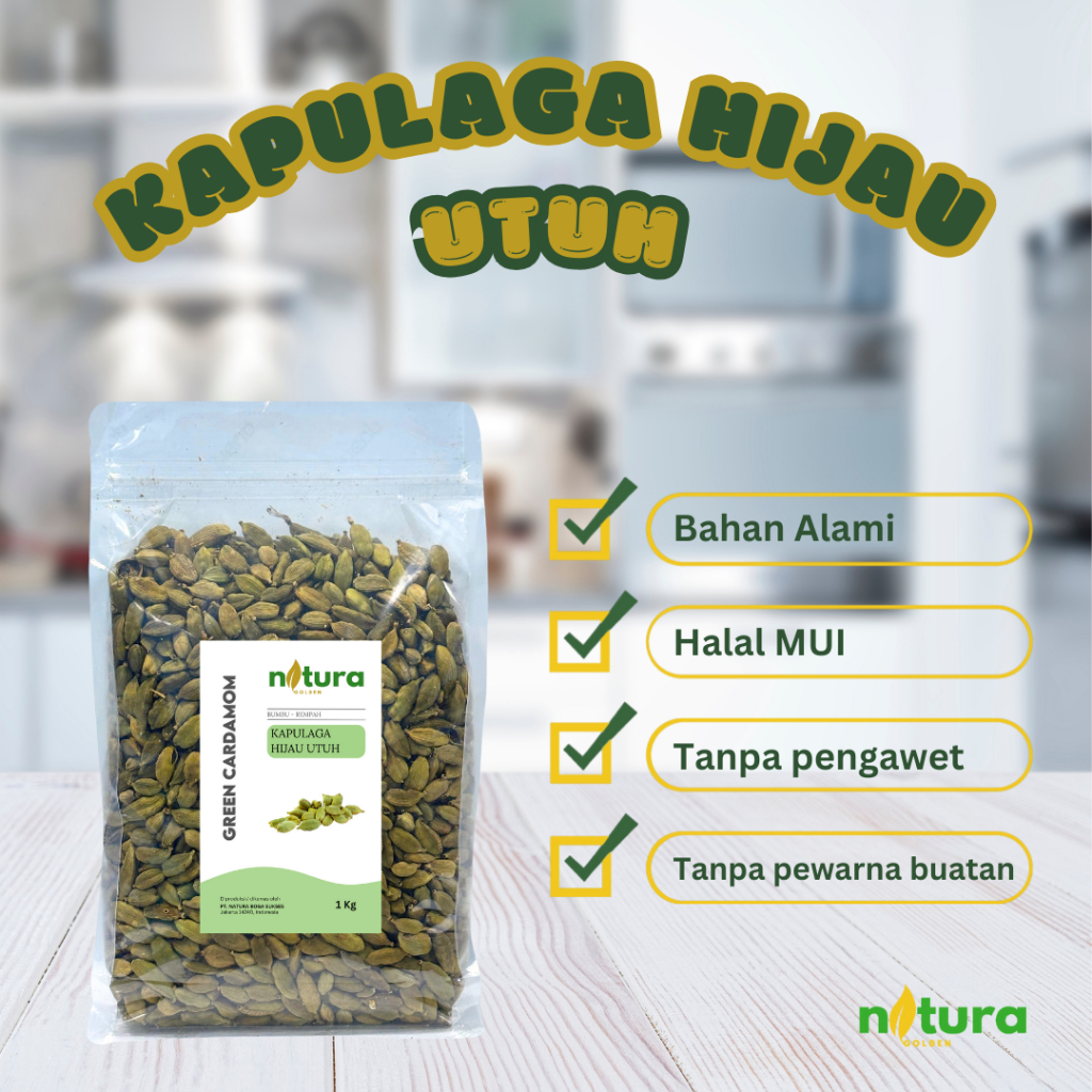 

Natura Golden Kapulaga Hijau Utuh