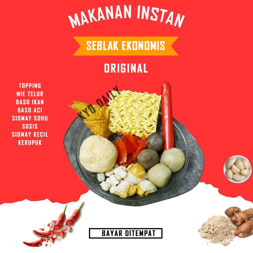 

Seblak Instan Komplit Seduh Bumbu Basah Extra Super Pedas