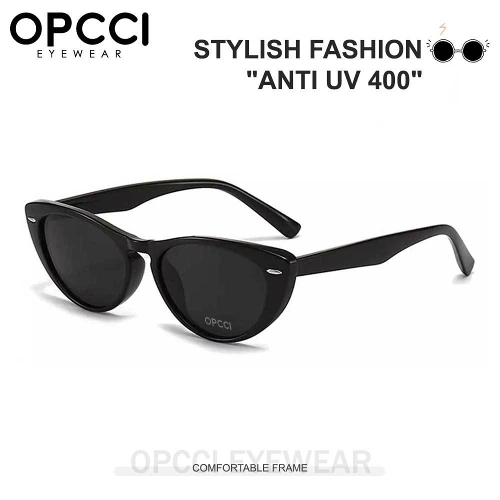 OPCCI Kacamata Sunglasses Anti UV 400 Style Cat Eye Fashion Wanita Trendy Bahan TR90 Ringan Kacamata