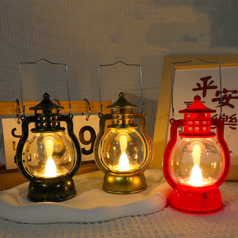 Lampu Lentera Led Dekorasi Ramadhan Minimalis / Lampu Meja Lentera Lilin Halloween Natal Elektrik /