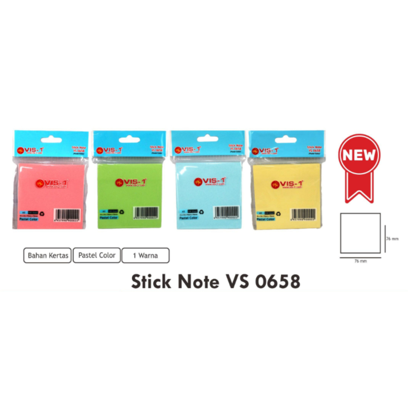

Sticky Note Pastel Paper 76x76mm