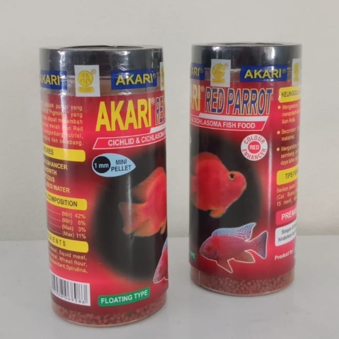 Akari Super Red PARROT Fish Food FLOATING 100gram