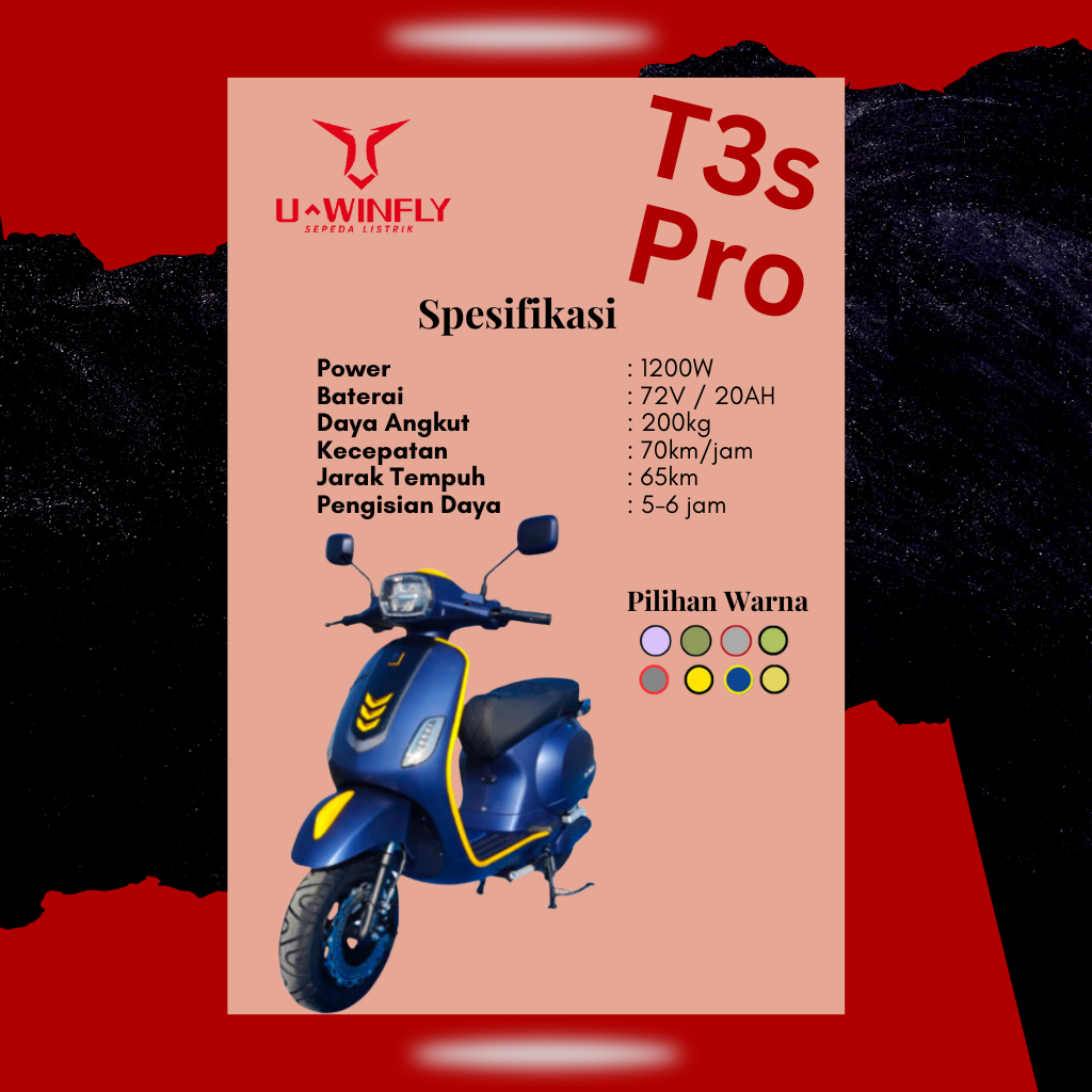 Sepeda Listrik Uwinfly Tipe T3S Pro