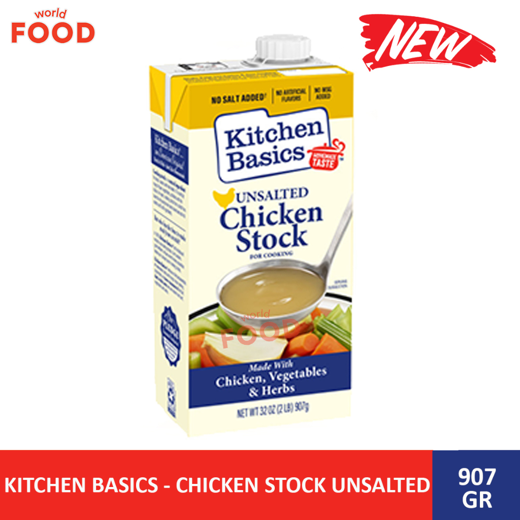 

KITCHEN BASICS - CHICKEN STOCK UNSALTED 907 GR ~NEW ITEM~
