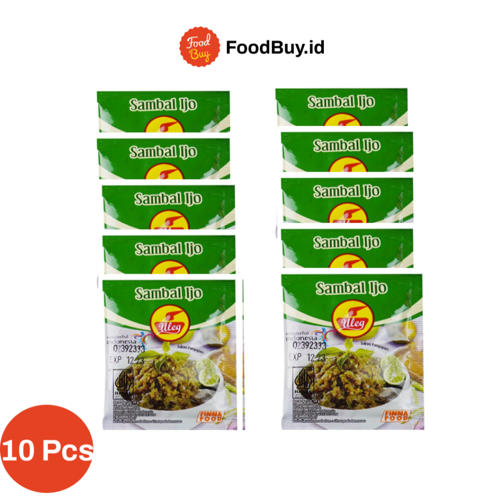 

Paket 1 Renteng - Uleg Sambal Ijo Sachet 18 gr (isi 10 pcs)