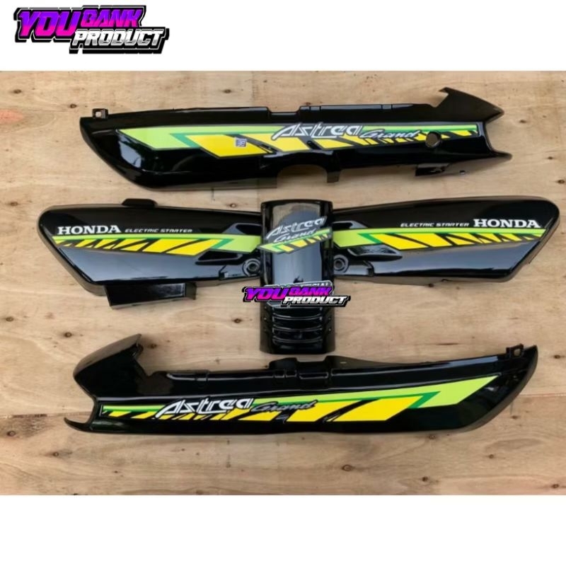 Cover body set astrea grand bulus setriping hijaw kuning honda astrea grand bulus grand pacul