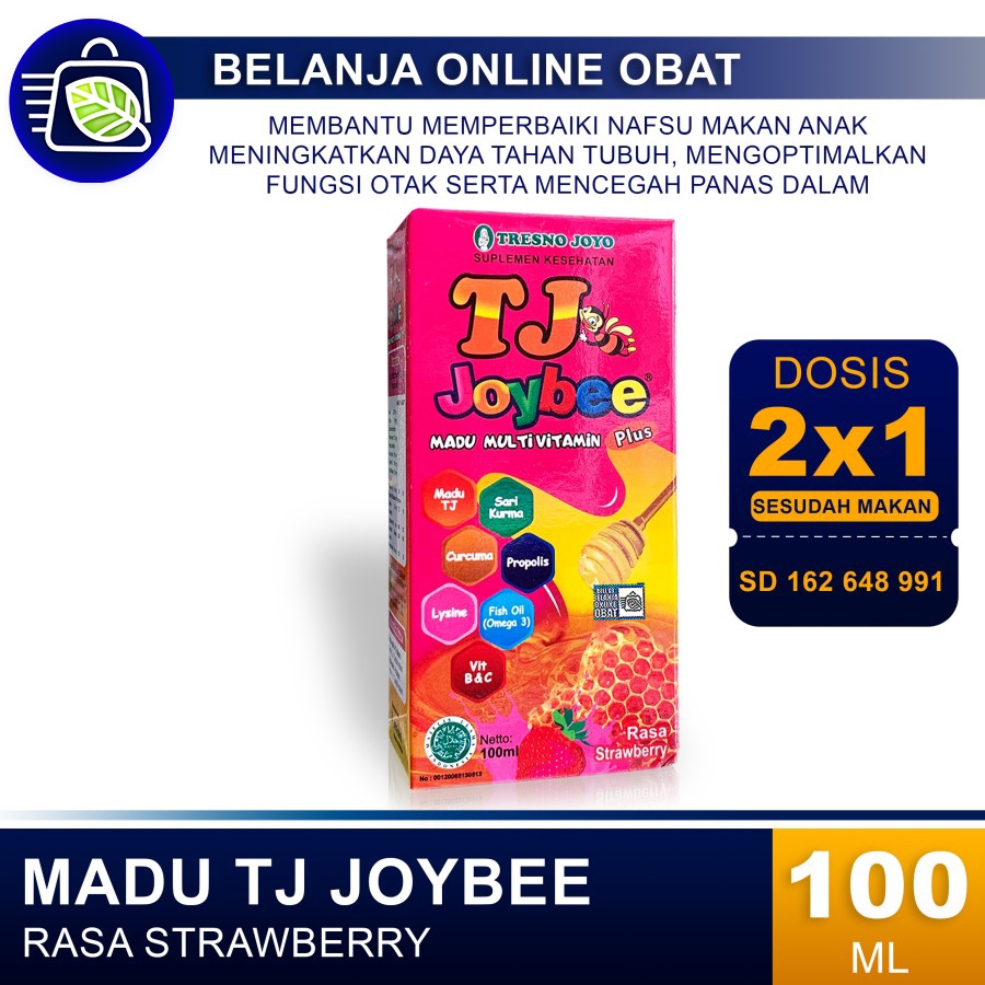 

MADU TJ JOYBEE STRAWBERY 100ML // Madu Anak Multivitamin
