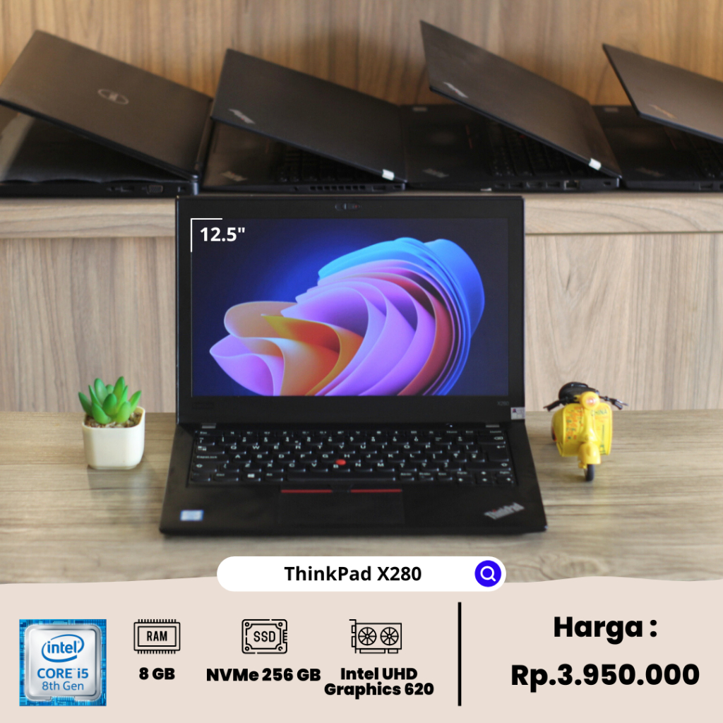 Lenovo ThinkPad x280 i5 ram 8 nvme 256