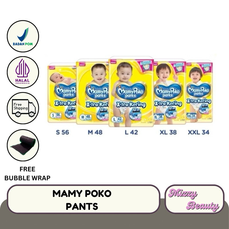 [READY STOCK] PROMO  Satuan MamyPoko Standar Pants L28/M32/S38/XL26/XXL24 / Pampers Mamypoko / Pampe