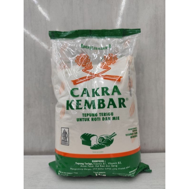 

CAKRA KEMBAR Tepung Terigu 1 kg Untuk Anek Roti dan Mie