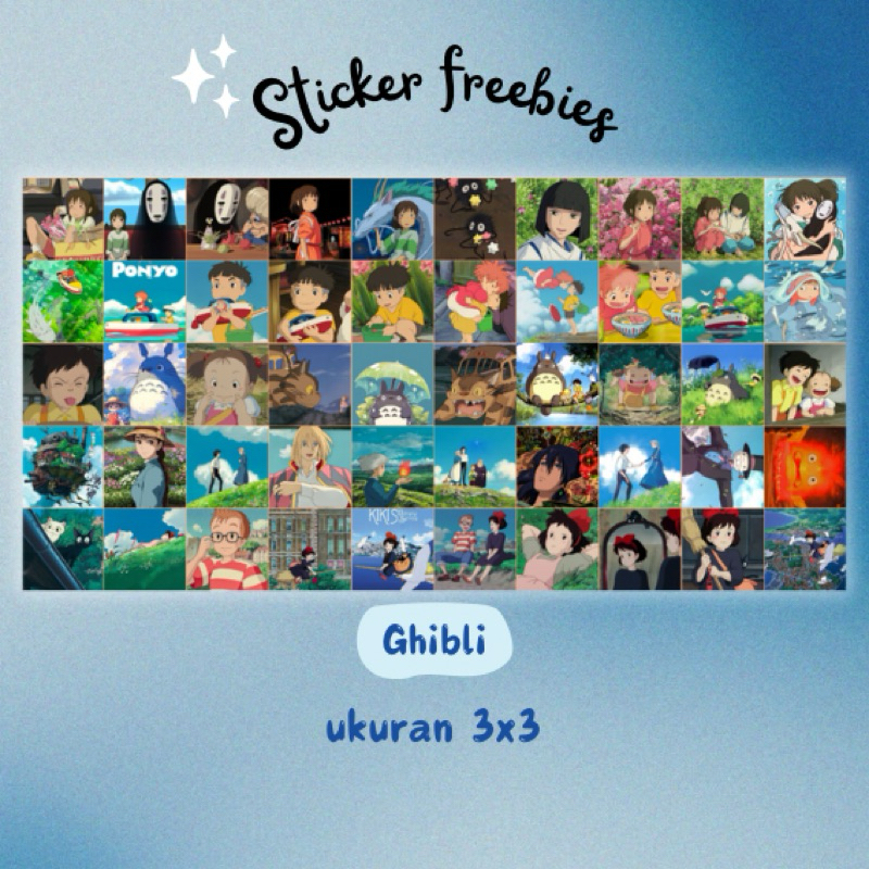 

STICKER FREEBIES UKURAN 3x3 isi 50pcs