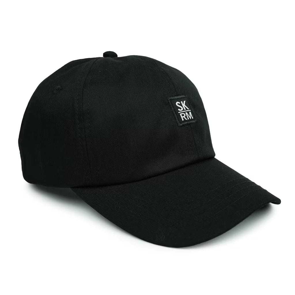 Topi Baseball Polo Cap Basic Distro Premium Pria Wanita Motif SKRM Hitam SKINRUMA