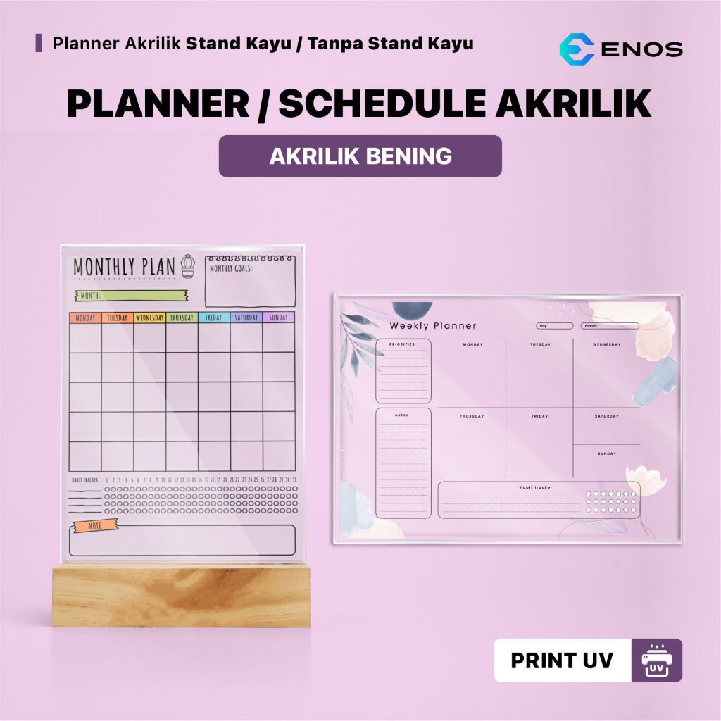 

DAILY PLANNER / PLANNER ACRYLIC / WALL PLANNER AKRILIK PRINT UV ANTI AIR