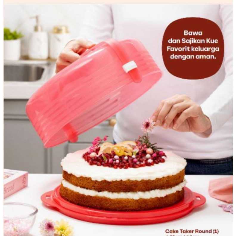TUPPERWARE CAKE TAKER ROUND TEMPAT KUE