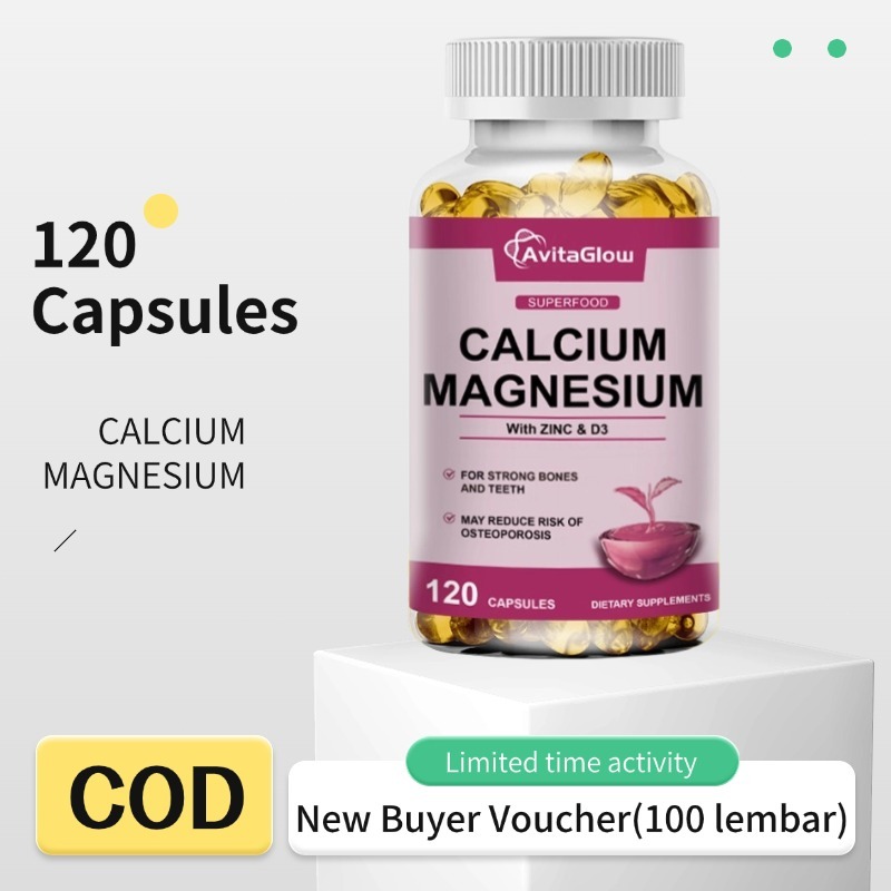 minyak ikan AvitaGlow-CALCIUM MAGNESIUM Calcium Magnesium with Zinc & D3