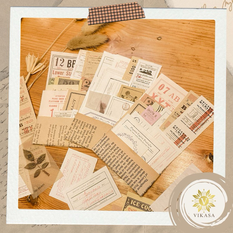

25+ pcs Vintage Tickets / Vintage Memo Postcards / Vintage Scrapbook Journal Kit