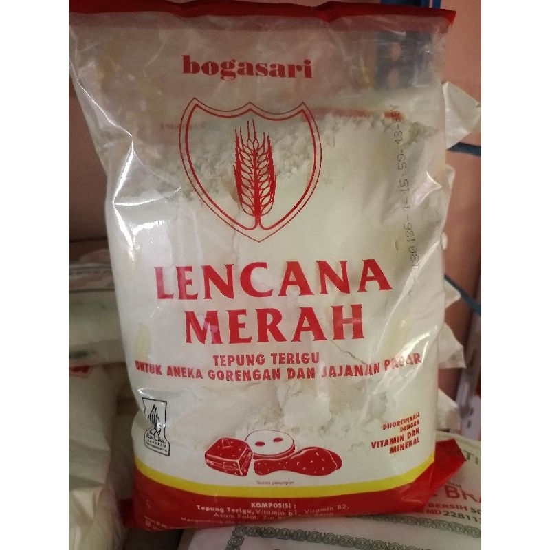 

Tepung Terigu Lencana Merah 1 Kg | 1 dus isi 12 biji (Per Karton)