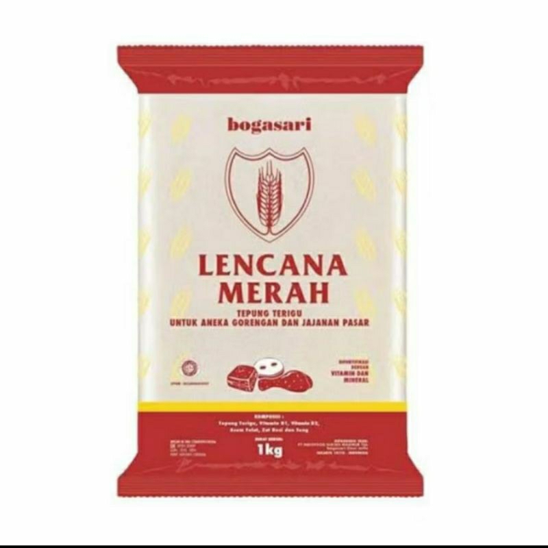 

Terigu Bogasari Lencana Merah 1Kg