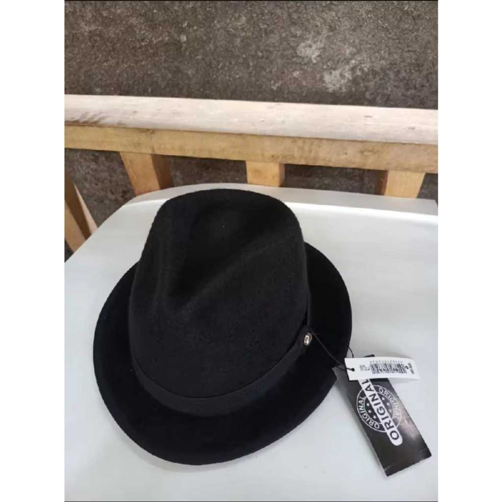 Fedora Hat Quino/Topi Fedora / Fedora Laken Sabuk elastis/ Fedora Hat Quino
